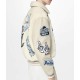 Louis V Bunny Cream Varsity Jacket