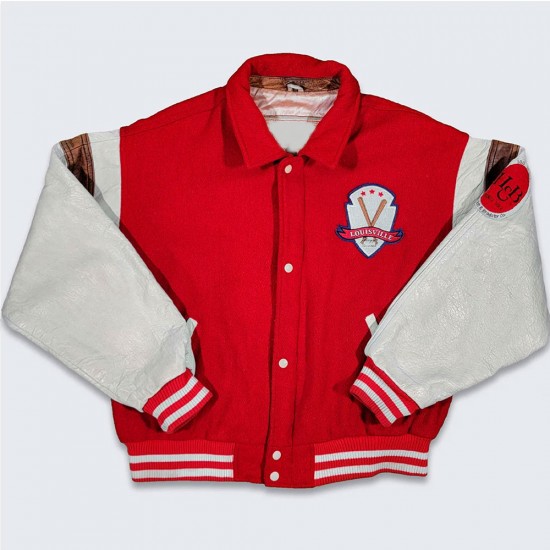 Louisville Slugger 80’s Red and Cream Varsity Jacket