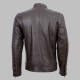 New Men Deosai Mocha Brown Cafe Racer Jacket