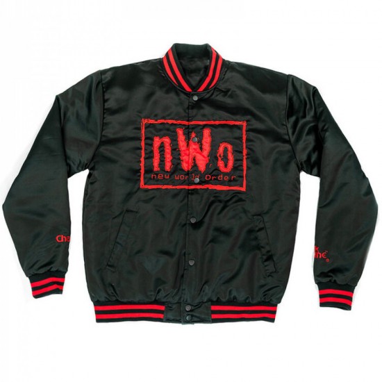 Mens Black Bomber New World Order Jacket