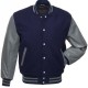 Mens Blue and Gray Bomber Jacket