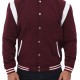 Mens Bomber Varsity Maroon College Jacket