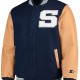 Mens Penn State Navy Blue Bomber Jacket