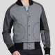 Mens Reigning Champ Bomber Grey and Black Jacket