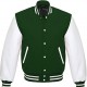 Mens Snap Tab Closure Green and White Bomber Jacket