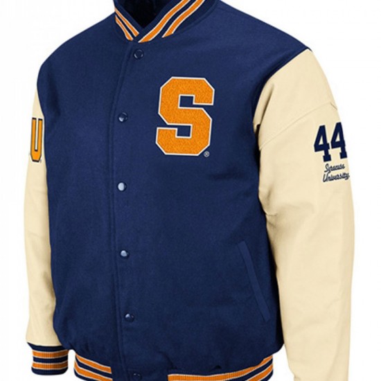 Mens Syracuse Blue Varsity Jacket