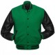 Mens Varsity Black and Green Jacket