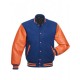 Mens Varsity Orange and Royal Blue Jacket