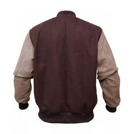 Mens Hotline Miami B Logo Varsity Wool Bomber Jacket