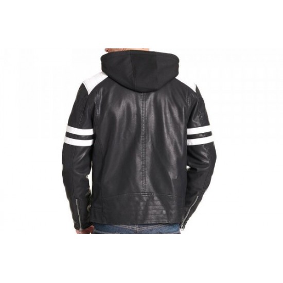 Mens Leather Moto Jacket