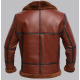 New Mens RAF British Shearling Aviator Leather Jacket