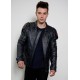 Mens Transformers Autobot Shield Black Armor Leather Jacket