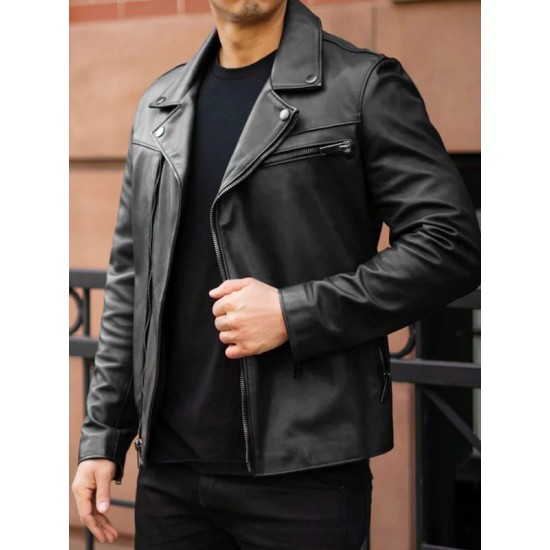 Men’s Authentic Black Motorcycle Leather Jacket