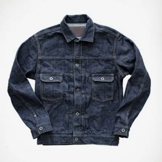 Men’s Buttoned Japanese Blue Jean Jacket