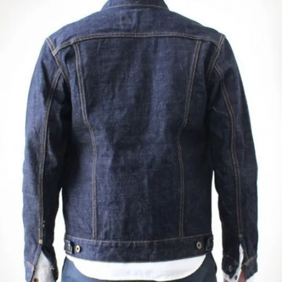 Men’s Buttoned Japanese Blue Jean Jacket