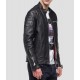 Men’s Crust Motorcycle Leather Jacket with Zipper Pockets