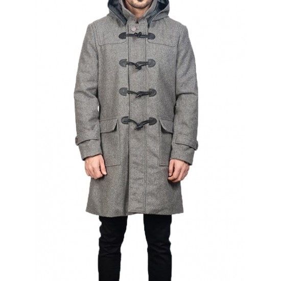 Men’s Grey Duffle Wool Coat