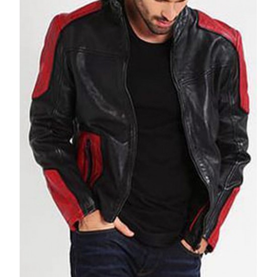 Men’s Red and Black New Fashion Biker Jacket