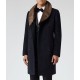 Men’s Reiss Brody Navy Blue Coat with Shawl Collar