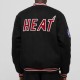 Miami Heat Hardwood Classics Black Varsity Wool Jacket