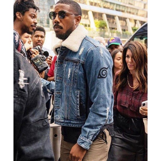 Michael B Jordan Naruto Denim Blue Jacket