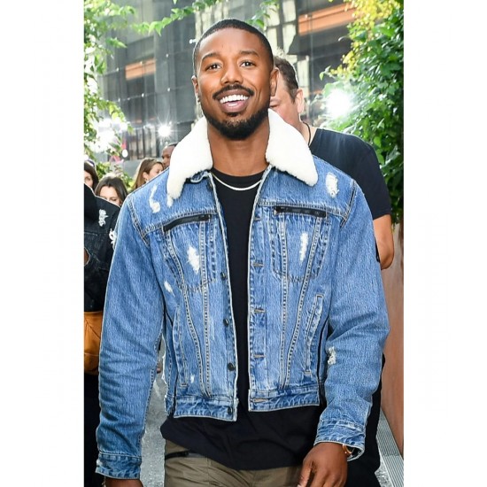 Michael B Jordan Naruto Denim Blue Jacket