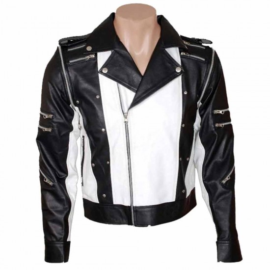 Michael Jackson Pepsi Zipper Leather Jacket