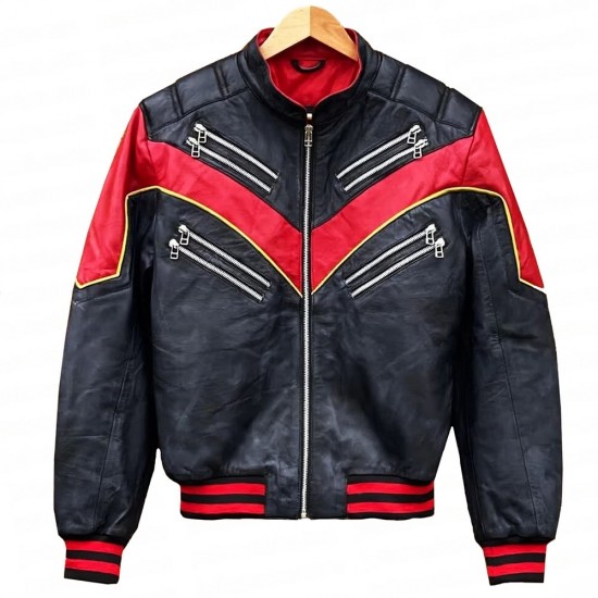 Miles Morales Spider-Man Black Motorcycle Leather Jacket