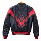 Miles Morales Spider-Man Black Motorcycle Leather Jacket