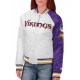 Minnesota Vikings Starter Satin White and Purple Jacket
