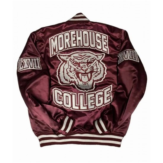 Morehouse College Maroon Bomber Jacket