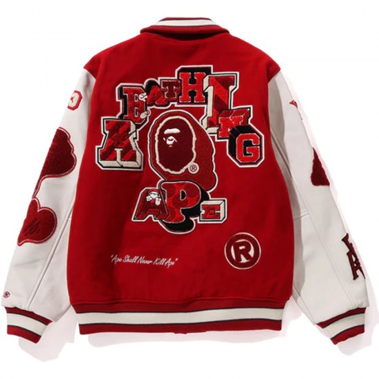 Multi Motif Bape Varsity Jacket