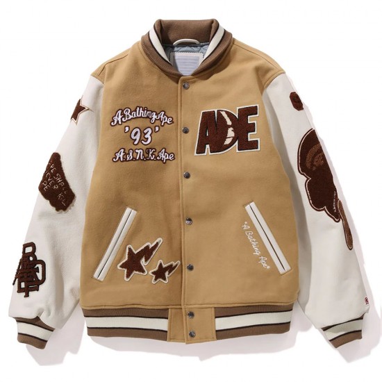 Multi Motif Bape Varsity Jacket