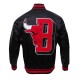 NBA Black Chicago Bulls Satin Jacket