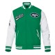 NY Jets Script Tail Classic Rib Varsity Jacket