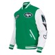 NY Jets Script Tail Classic Rib Varsity Jacket