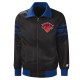 NY Knicks Captain Black Varsity Satin Jacket