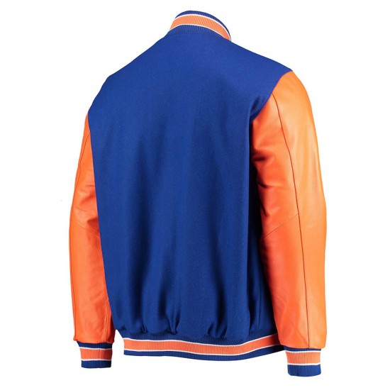 NY Mets 35th Anniversary Royal and Orange Varsity Jacket