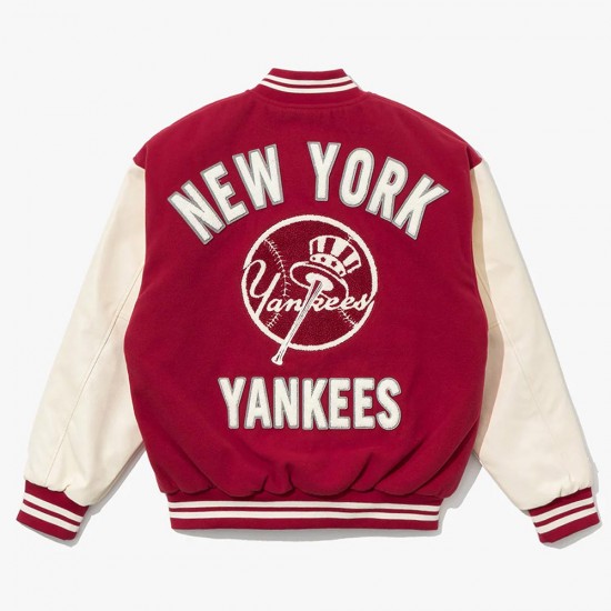 NY Yankees Baseball Dark Red Varsity Jacket