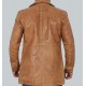 Natural Mens Distressed Camel Leather Coat