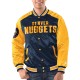 Navy/Gold Denver Nuggets Renegade Varsity Satin Jacket