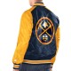 Navy/Gold Denver Nuggets Renegade Varsity Satin Jacket