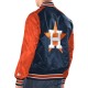 Navy/Orange Houston Astros Renegade Varsity Satin Jacket