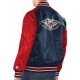 Navy/Red New Orleans Pelicans Renegade Varsity Satin Jacket