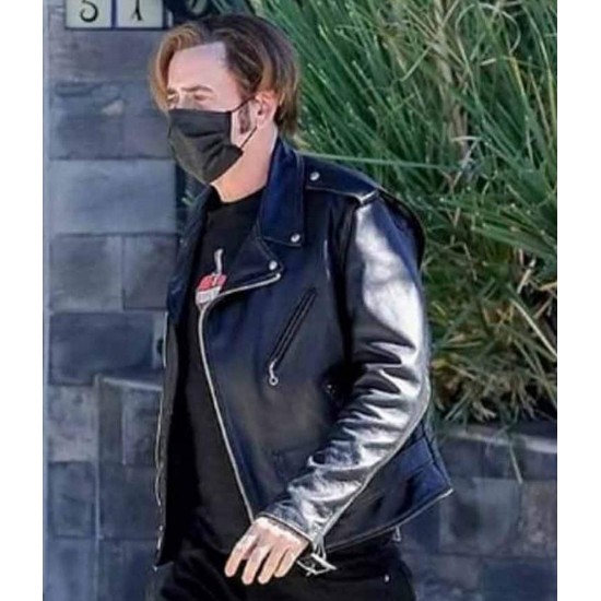 Nicolas Cage The Unbearable Weight of Massive Talent Motorcycle Leather Jacket