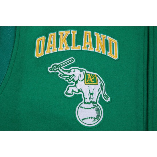 Oakland Athletics Green Wool Varsity Jacket