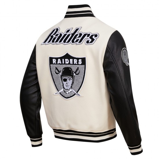 Oakland Raiders Retro Classic Rib Wool Varsity Jacket