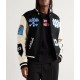 Off-White Appliqued Felt and Varsity Jacket