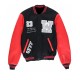 Off-White Eagle 23 Red and Black Varsity Jacket