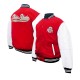 Ohio State Buckeyes Red & White Full-Snap Wool Jacket